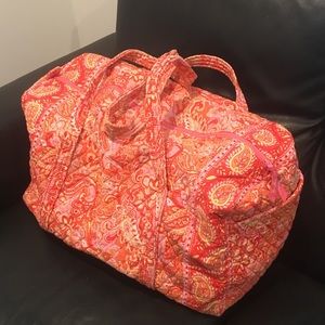 Vera Bradley large duffle RETIRED sherbet